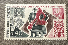 Timbre 1740b - Immigration Polonaise - 1921-1923 Variété Gomme Tropicale - 1973
