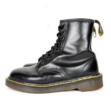Dr. Martens 1460 Youth Black Smooth Leather Combat Boots 8 Eye Lace Up Size 4