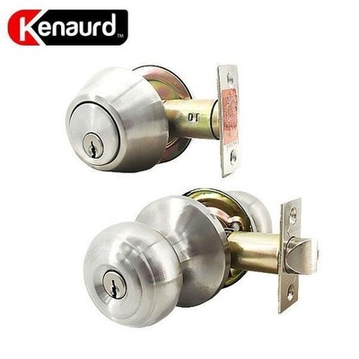 Premium Combo Lockset   Knob & Deadbolt   Satin Silver   SS   SC1