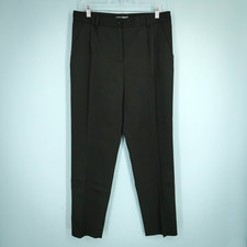 Dolce & Gabbana 46 Size 10 US Black Pleated Front Button Zip Ankle Length Pants