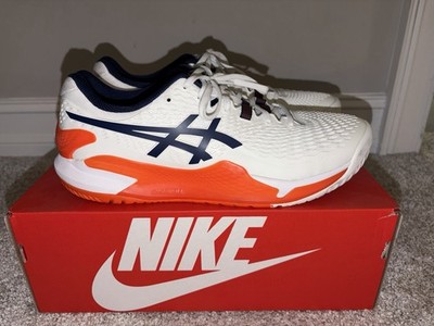 ASICS Gel-Resolution 9 White Blue Expanse Koi Size 11.5