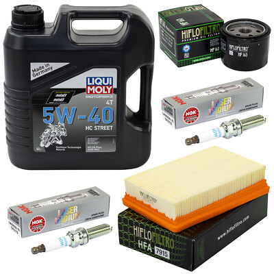 Wartung für BMW R 1250 R RT RS 2019-2023 Set Öl 4L Luftfilter Ölfilter Zündkerze