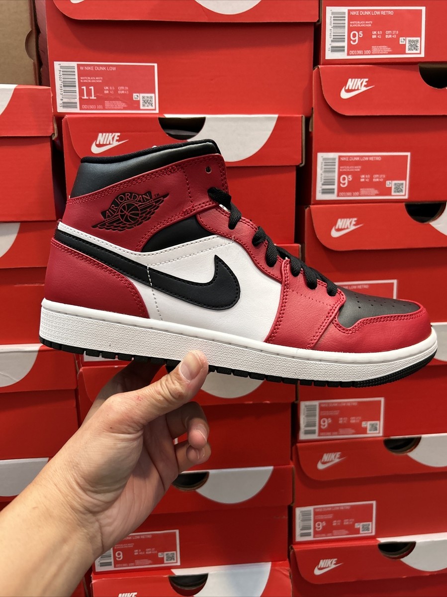 Air Jordan 1 Mid “Chicago Toe” - Men's 9.5 193658124065| eBay