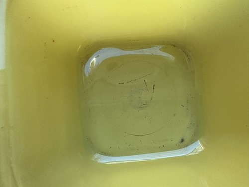 Vintage Jeanette Glas Kühlschrank Schale gelb quadratisch gekräuselt gewellter Deckel - Bild 6 von 6
