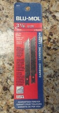 Blu-Mol 3⅛" Jig Saw 2 Blades 10 TPI Pack 79mm Carbon Steel 6411 Hollow ground
