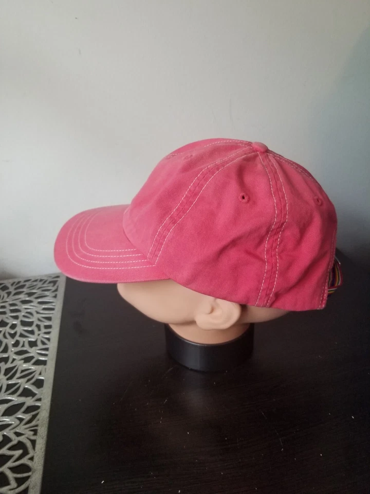 De Colección Ralph Lauren Polo Salmón Envejecido Sombrero Arco Iris Correa Foto 4 de 4