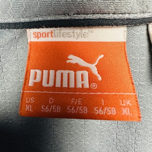 Puma Golf Men's Polo Shirt Size XL Grey Patterned Stretch Active Wear Puma Way 1 - Foto 9 di 11