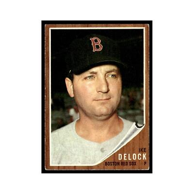 1962 Topps Baseball Card Ike Delock Red Sox #201