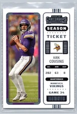 2022 PANINI CONTENDERS CARD # 54 Kirk Cousins - Minnesota Vikings