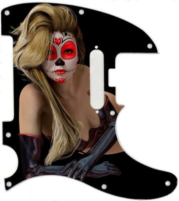 Pickguard Graphic to fit Fender Telecaster Guitar 8 H ELITE Pin Up Sugar Skull B