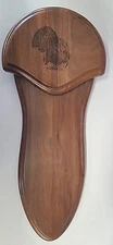 Solid Black Walnut Turkey Fan / Beard Mounting Kit -03 with Laser Turkey