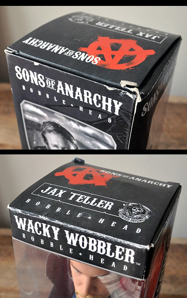 SOA JAX TELLER, Wacky Wobbler Bobble Head Funko, ¡ERROR! ¡Faltan parches de chaleco! Nuevo en caja Foto 4 de 4