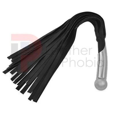 LEATHER PHOBIA Genuine Cow Hide Thick Leather Flogger, BDSM Flogger 25 Tails Handmade Sex Whip