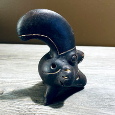 South American Ocarina Flute - Bird Shaped Clay Pre-Columbian Style