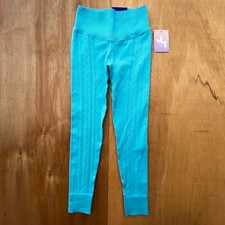 JOY LAB HIGH RISE WOMEN  S 7/8 LEGGINGS sz XS Sky Teal Stretchy Yoga Gym NWT