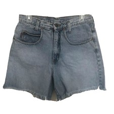 Vintage 90's LEVI'S Size M High Waist Cut Off Distressed Denim MOM SHORTS, USA 