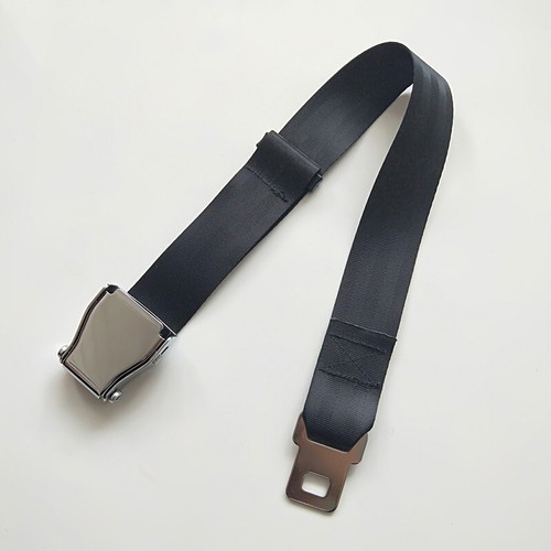Universal Aircraft Airplane Buckle Safe Seat Belt Strap Seatbelt Black - Picture 8 of 8