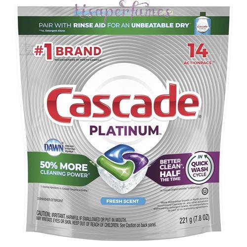 Cascade Platinum Spülmittel Pods frischer Duft 14 Actionpacs 7,8oz - Bild 1 von 1