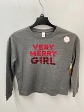 North Pole Trading Co Christmas Pajama Top Very Merry Girls Size XL 16 