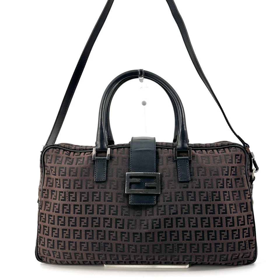 Auténtico bolso de hombro Fendi Mamma Baguette 2 vías Cavas marrón calabacín 254T0243 Foto 3 de 4
