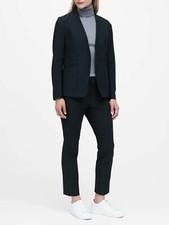 Banana Republic Packable Performance Collarless Blazer,NAVY SIZE 0 493190 T0623