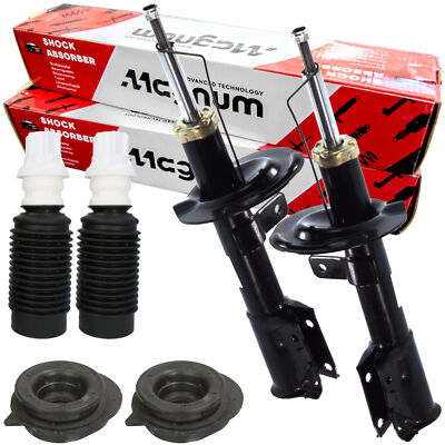 2x Magnum Technology Stoßdämpfer + Service-Kit + Domlager Vorne für PANDA 169