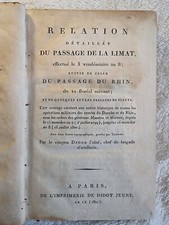 DEDON François-Louis. Relation détaillée du passage de la Limat... 1801