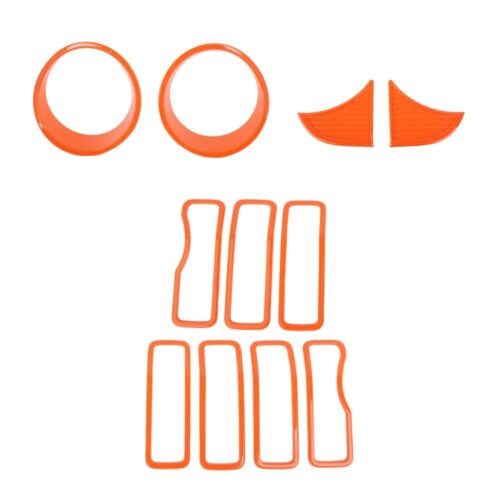 Kit de 11 insertos de cubierta/rejilla de faros naranja para 24+ Jeep Wrangler JL JT - Imagen 7 de 9