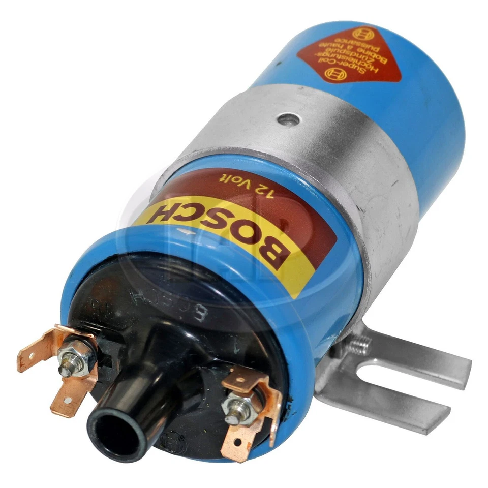 BOBINA DE ENCENDIDO BOSCH 12V CON SOPORTE VOLKSWAGEN T1 BUG SUPER T2 BUS 1967-1979 Foto 2 de 3