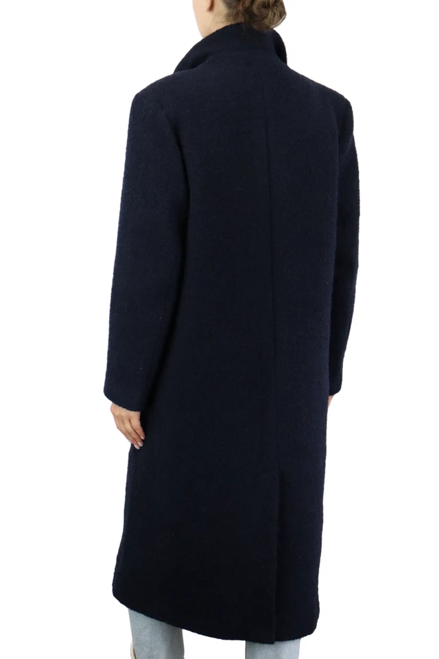 SANDRO Coat Womens EU 38 Wool Alpaca Blend Long Lined Double Breasted - Image 2 of 4