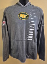 Edmonton Eskimos 2013 Reebok Authentic CFL Football Hoodie Jacket Used L Elks
