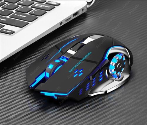 Rechargeable Wireless Gaming Mouse Silent Bluetooth Mouse Backlight For PC Gamer - Picture 19 of 19
