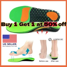 Orthotic Shoe Insoles Insert 1Pair Flat Feet High Arch Support Plantar Fasciitis