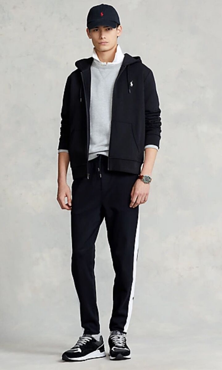 NWT Polo Ralph Lauren Big & Tall BLACK Double Knit Full Zip NWT Polo Ralph Lauren Big & Tall BLACK Double Knit Full Zip