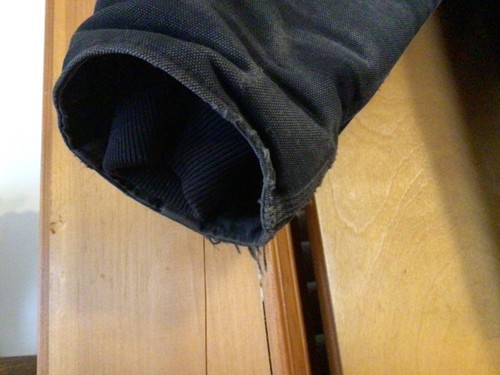 Vintage Carhartt CQ185 Herren Black Duck Jacket Hooded Quilt Lined Heavyweight IB-40 - Bild 5 von 14