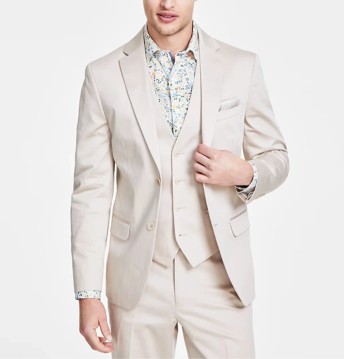 Bar III Men's Slim-Fit Cotton Stretch Solid Suit Jacket 5C 3077