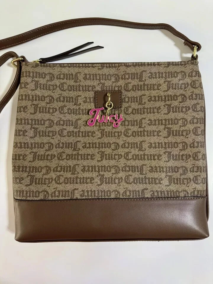 Cartera Bandolera JUICY COUTURE Castaño Chino Love Lock Marrón Logo y Dije Foto 4 de 4