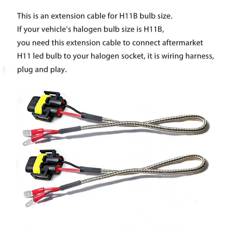 H11B LED Headlight Bulbs Low Beam for Hyundai Veloster 2013-2017 Bright White - Image 2 of 4