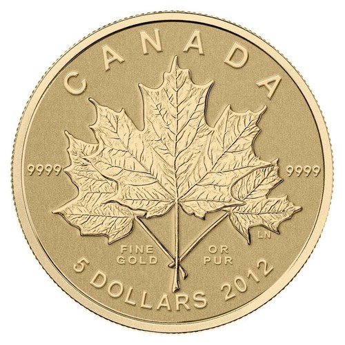 Kanada 2012 5 $ Maple Leaf Forever 1/10 oz Feingoldmünze Royal Canadian Mint - Bild 8 von 10