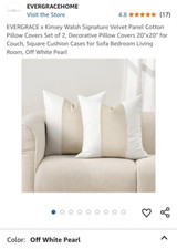 Ensemble de taies d'oreiller coton panneau velours Kinsey Walsh-Evergrace