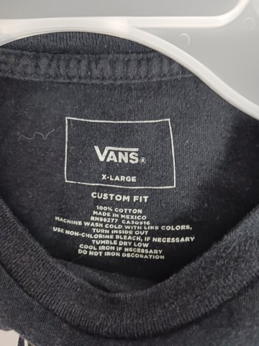 Vans Off The Wall Drip Black Long Sleeve Tshirt Youth Boys Size XL - Picture 4 of 5