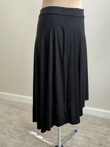 Faded Glory Black Skirt Length Hi Low Women Pull On Skirt Size S
