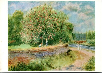 Postcard Art Renoir - Bluhender Kastanienbaum - Chestnut Tree in Bloom
