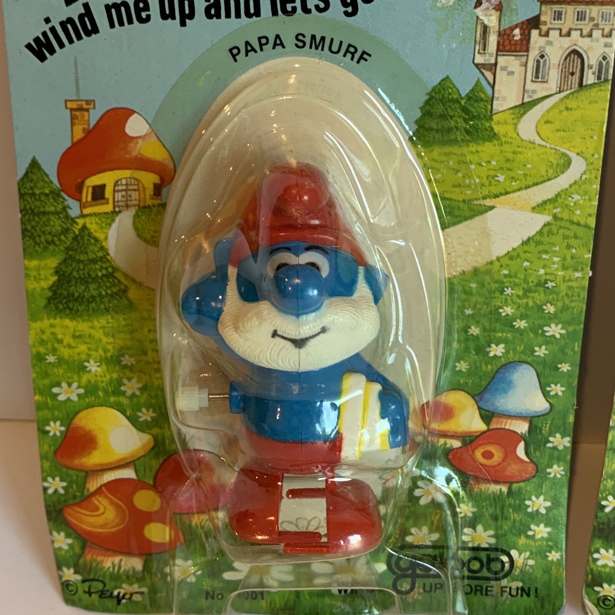 2 Vintage 1982 Walking Wind Up the Smurfs MIB Galoob Papa Smurf | eBay