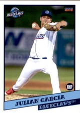 2018 Lakewood BlueClaws Choice 9 Julian Garcia Broomfield Colorado Baseball Card