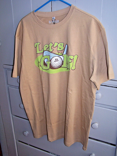 DJ Khaled We The Best LET'S GOLF Shirt hellbraun Größe LARGE - neu mit Etikett - Bild 2 von 5