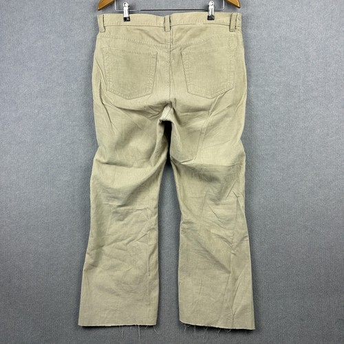 Gap Pants Womens 14 W36xL27 Beige Corduroy Flare Wide Leg Stretch - Picture 4 of 9