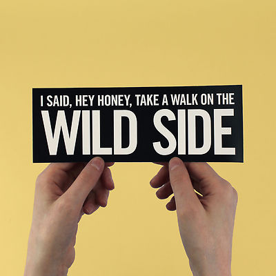 Lou Reed Sticker! ''Take a walk on the wild side'' velvet underground, bowie