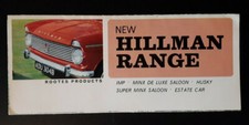 Hillman Range Brochure c.1964 - Imp  Husky  Minx   Super  De Luxe  Estate