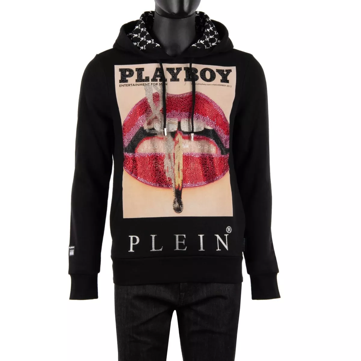 Philipp Plein logo-print pullover hoodie - Black